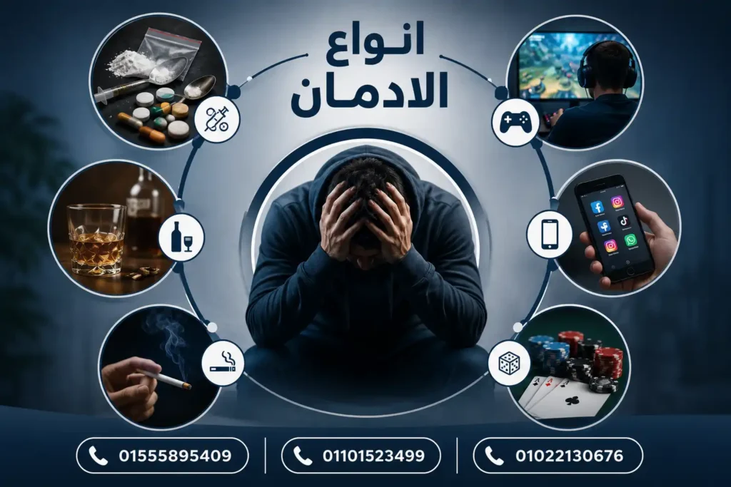 ماهي انواع الادمان